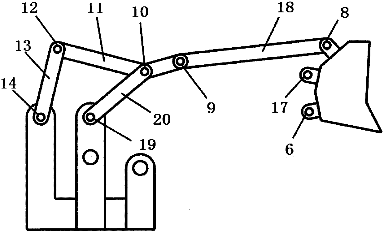 Forwards-overturning night-rod two-freedom-degree mechanical loading mechanism