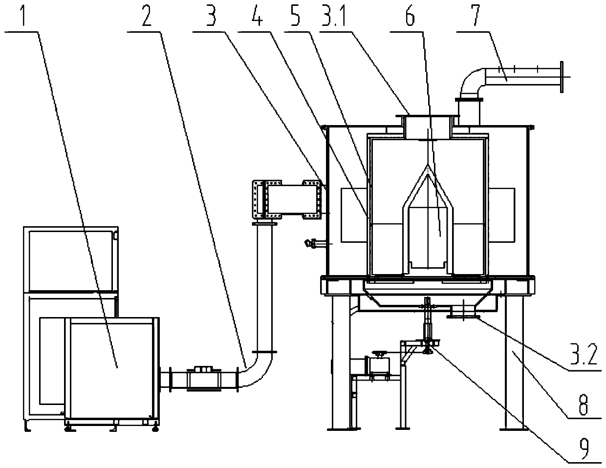 A solid waste microwave treatment equipment