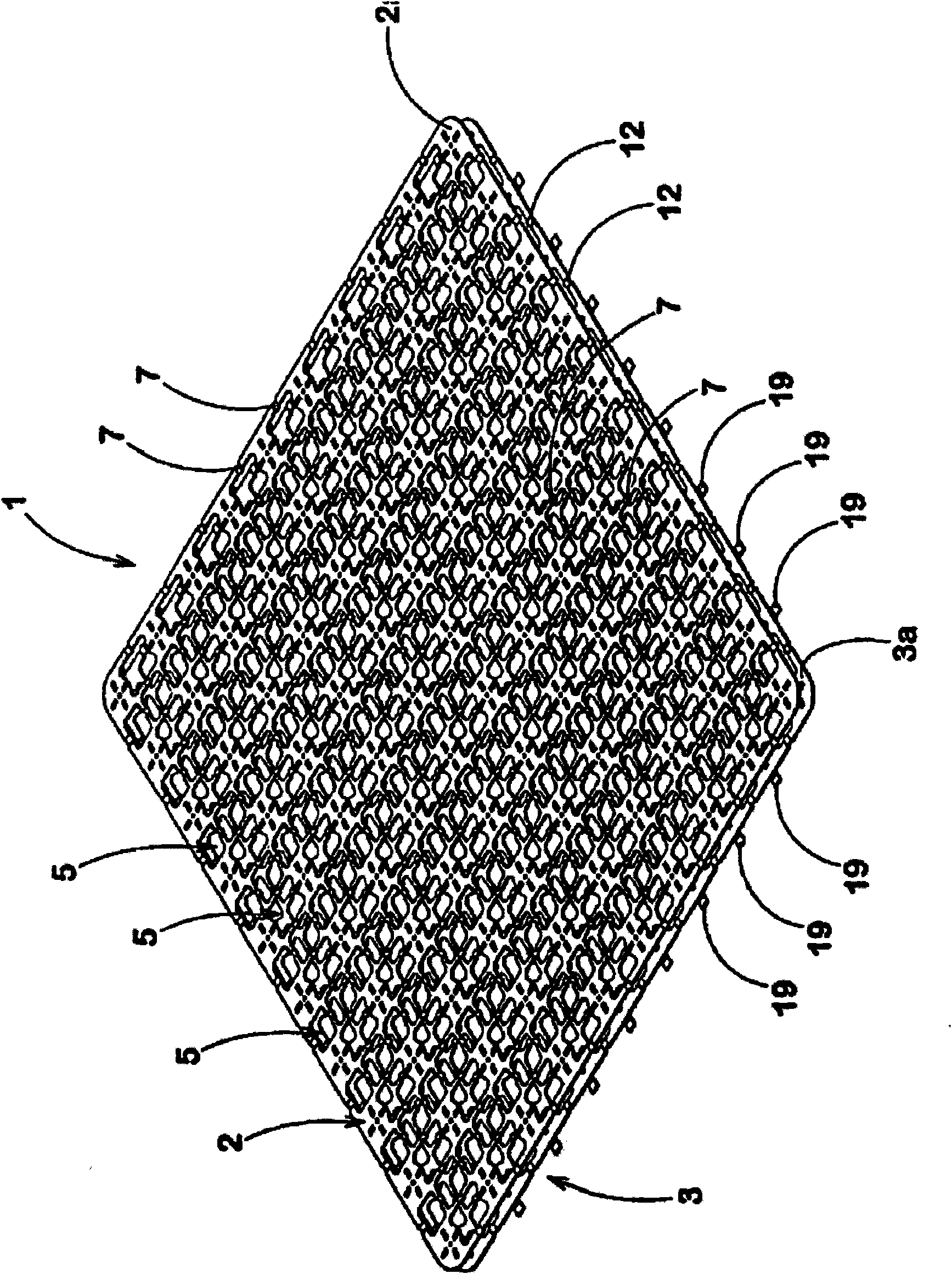 Spacing part for cooling body and air-conditioner pad using same