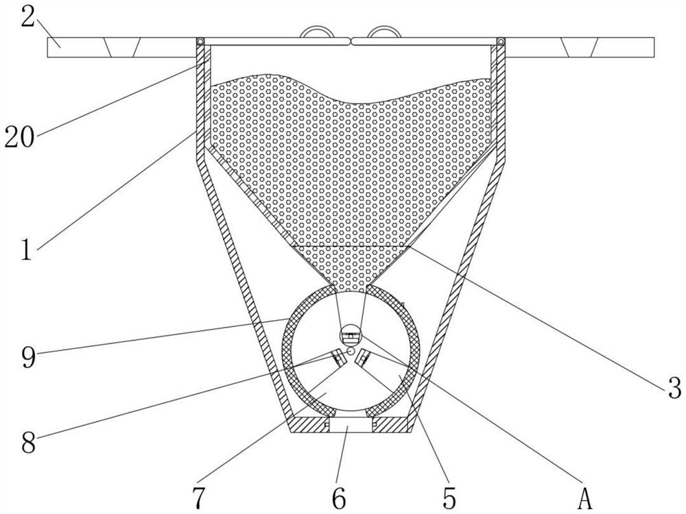 Quantitative fodder feeding device suitable for livestock breeding