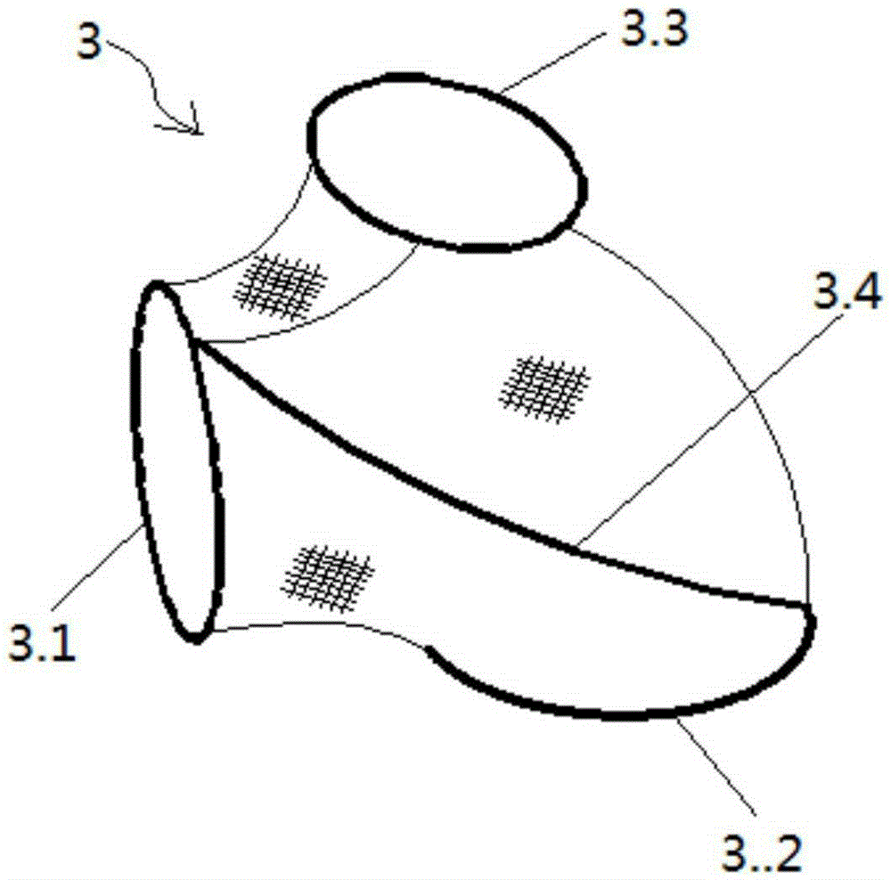 Fishing gear provided with submarine type fishing net