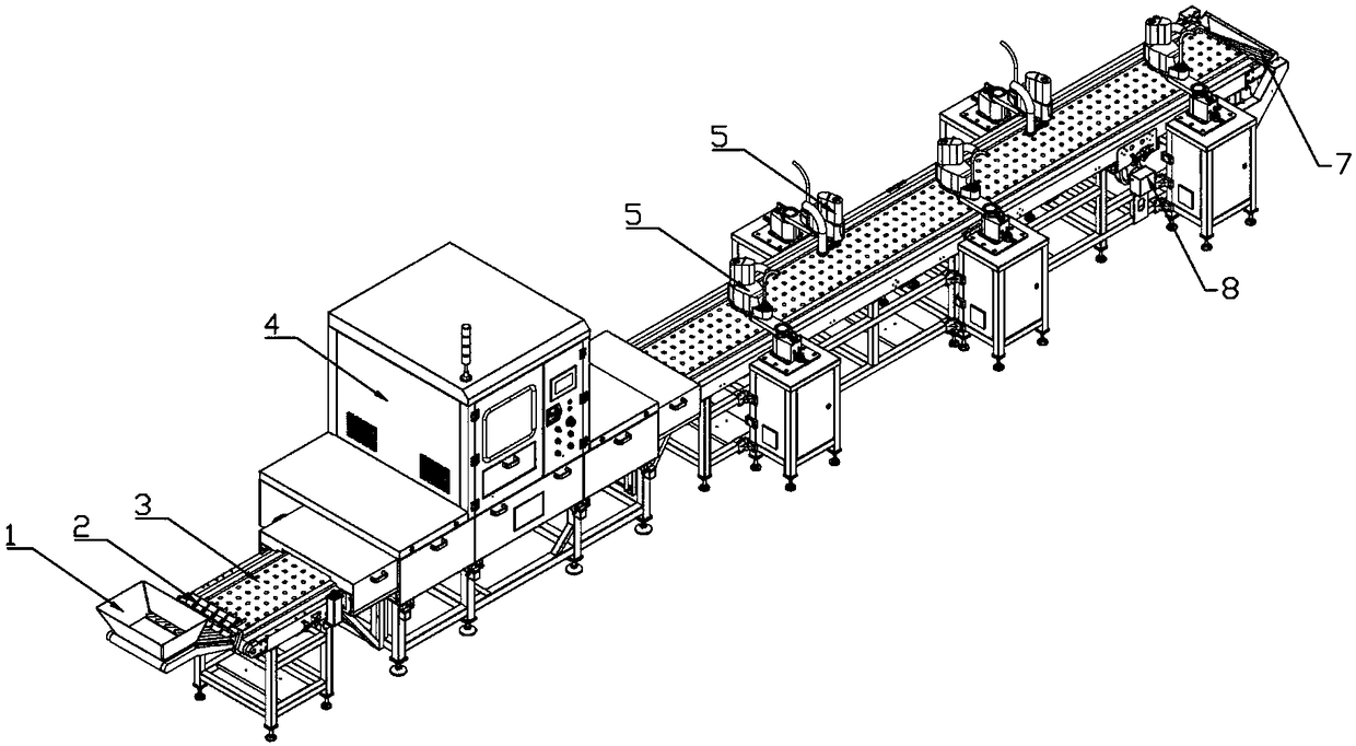 Full-automatic X-ray detecting and sorting system for shells