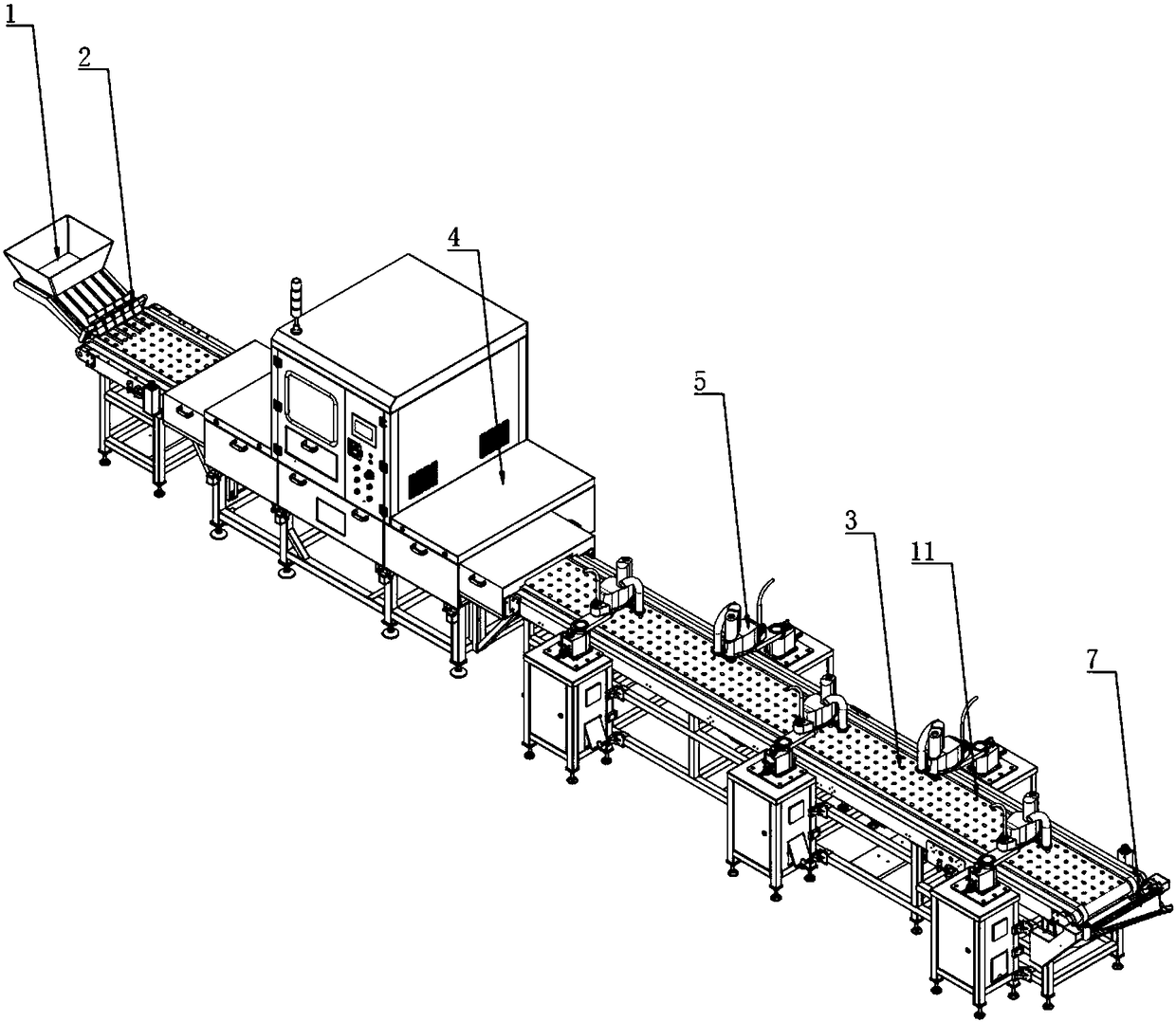 Full-automatic X-ray detecting and sorting system for shells