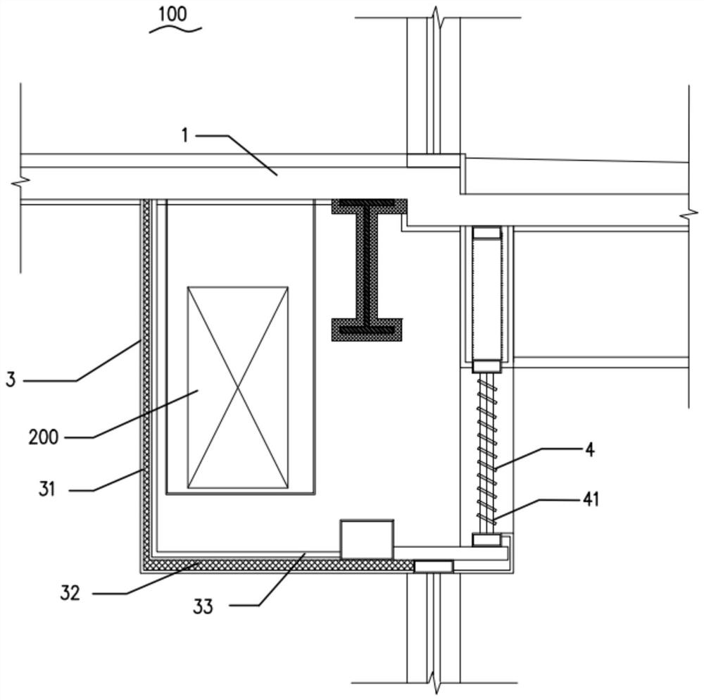 Steel structure commercial network air conditioner outdoor unit hanging bracket structure and installation method