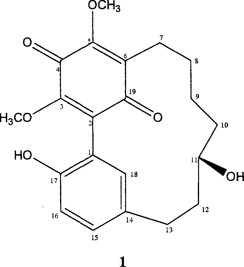 New type natural active compound for anti tumor, preparation method, and application