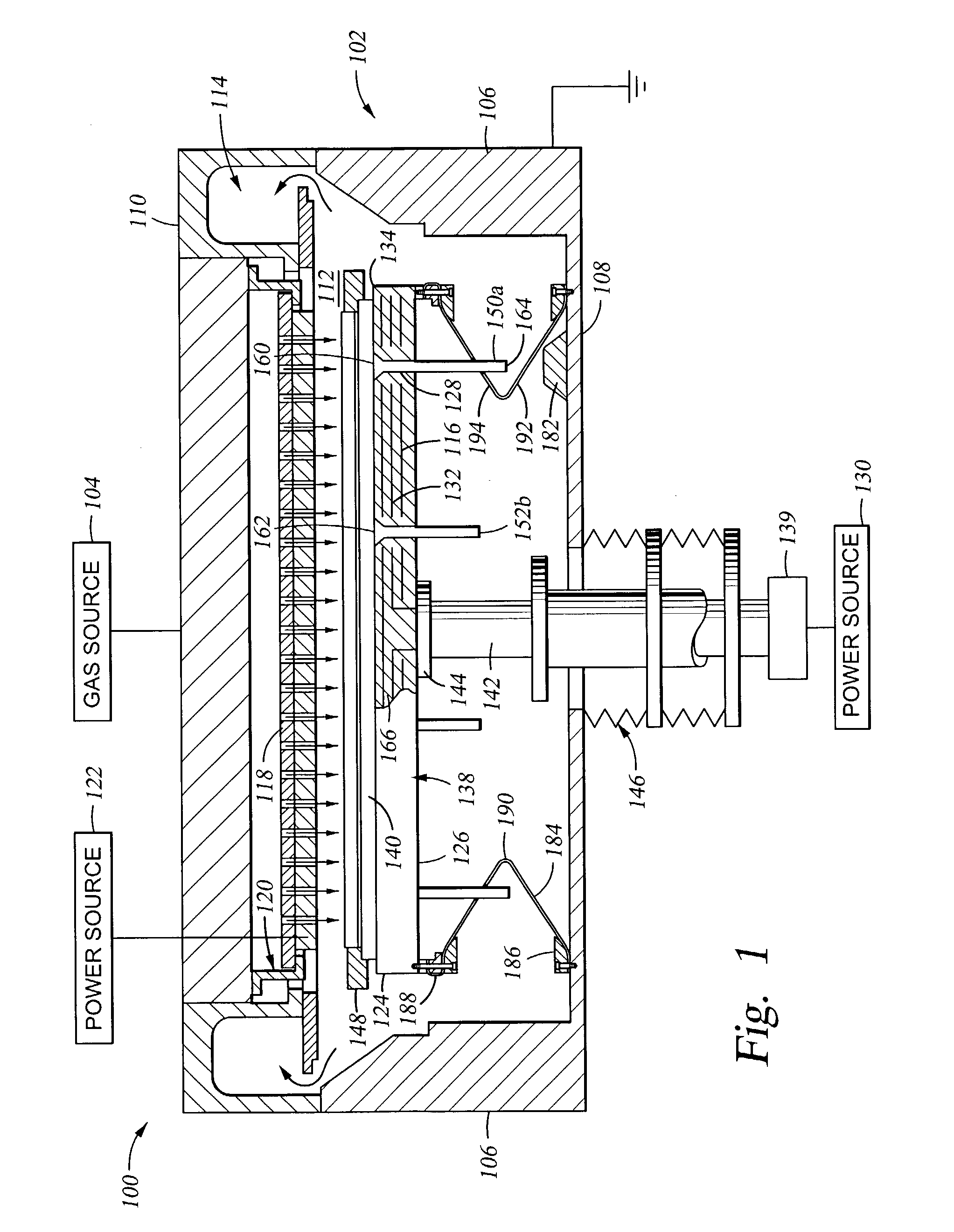 RF current return path for a large area substrate plasma reactor