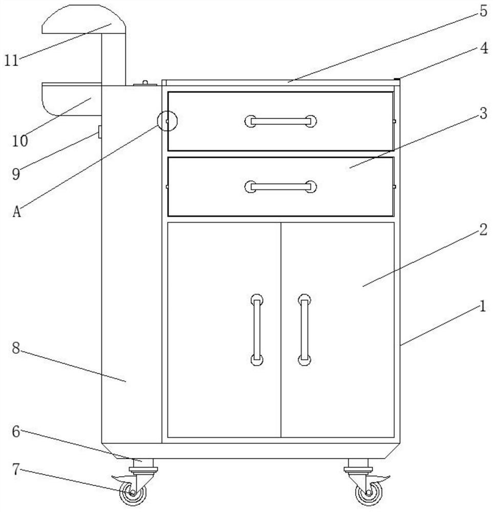 Automatic hand disinfection device for ward