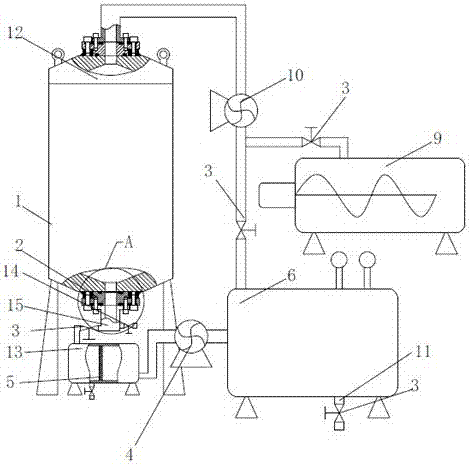 Device and method for cyclically utilizing pickled vegetable pickling liquid