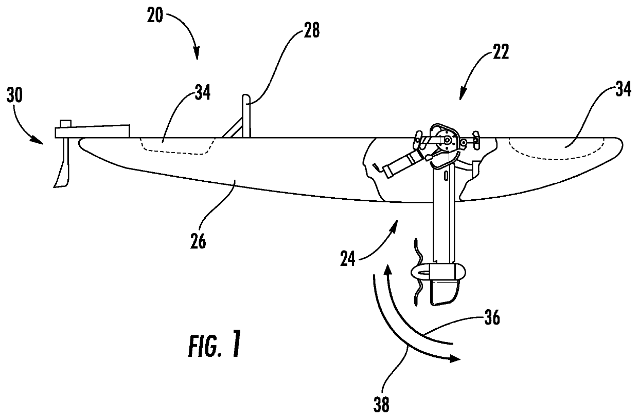 Watercraft and associated pedal drive system