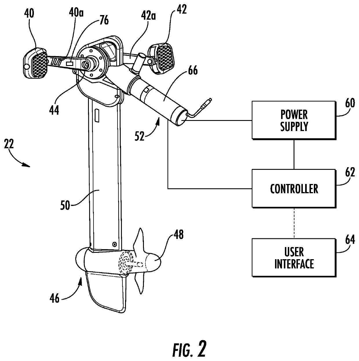 Watercraft and associated pedal drive system