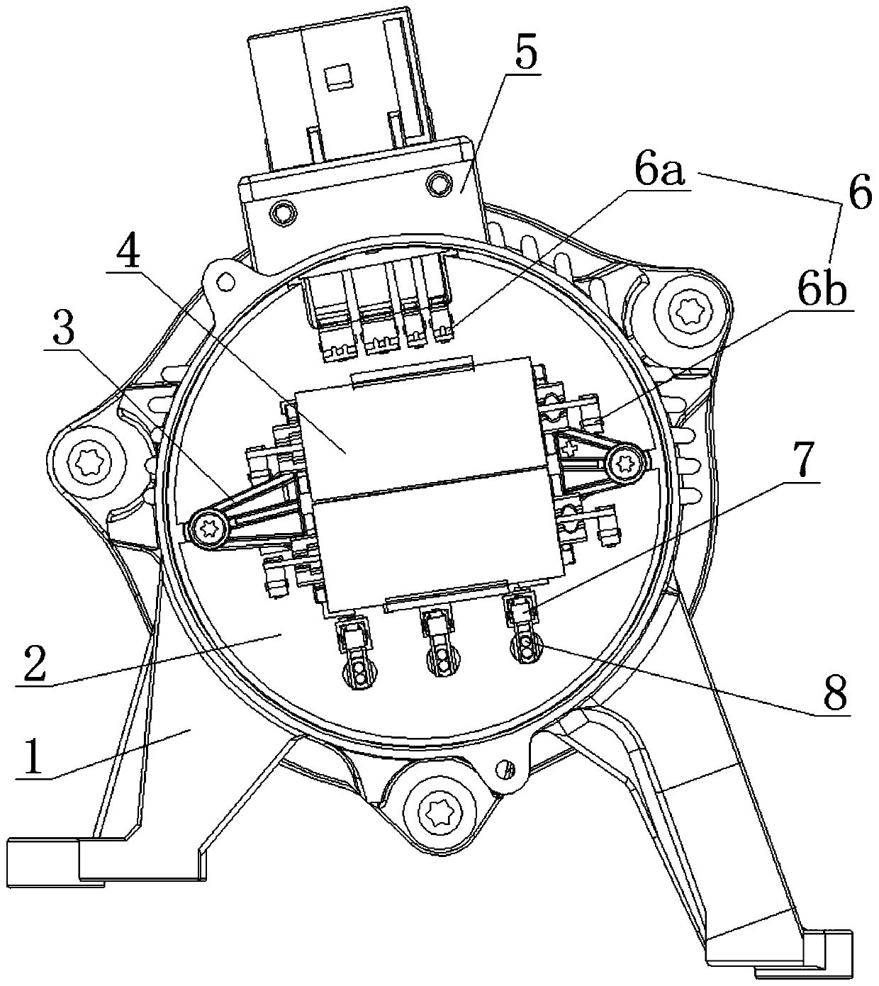 Vibration attenuation structure for electric water pump