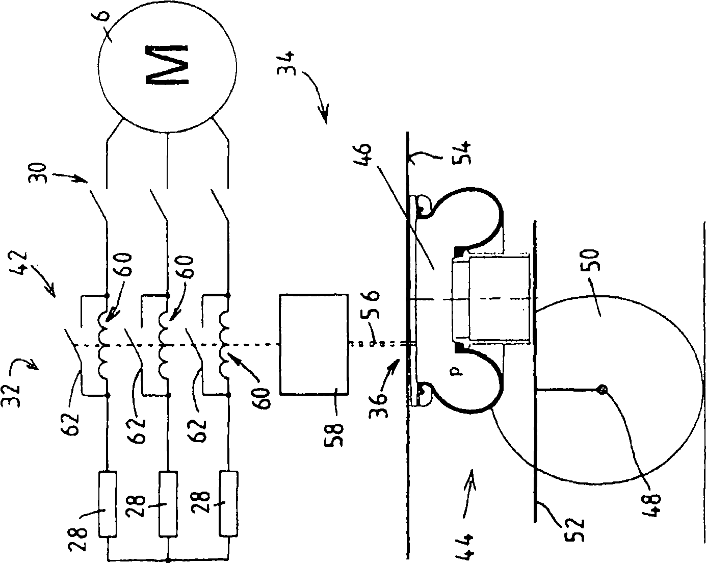 Traction drive of a rail vehicle for driving and generative braking with load correction