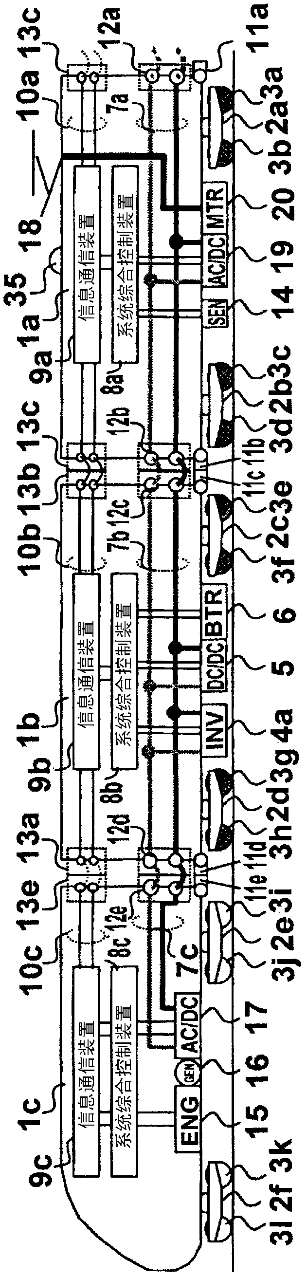 Driving system for railroad vehicle