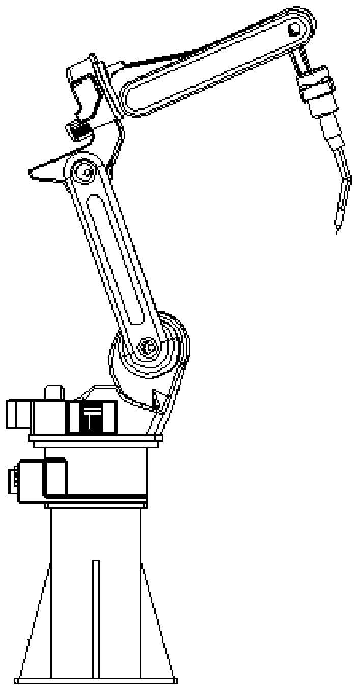 Novel anti-theft door frame fully-automatic welding mechanical arm and working method