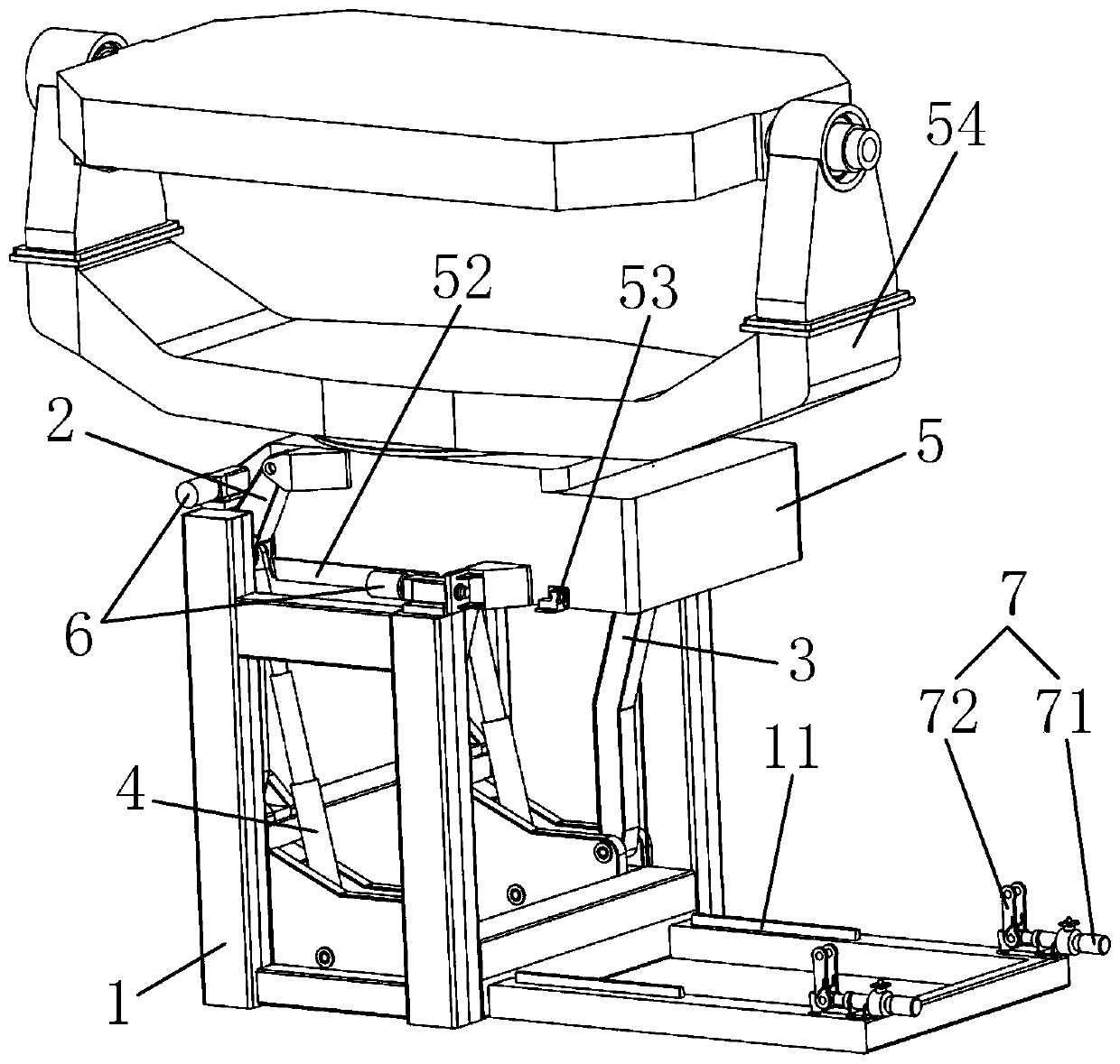 Automatic lifting locking mechanism