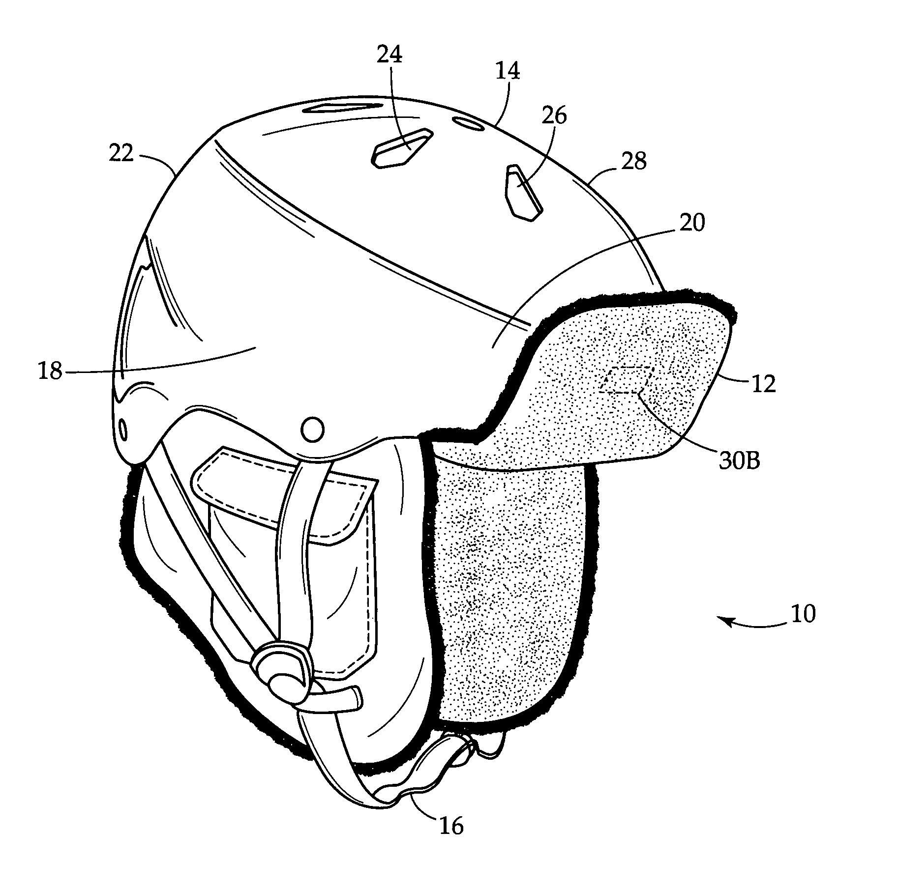 Removable hunter knit liner for use with a protective helmet