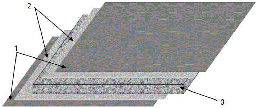 Metal-fiber foamed aluminum composite layer plate and preparation method thereof