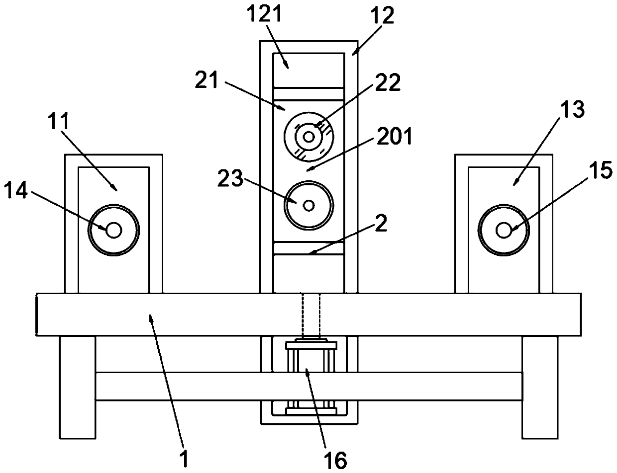 Crease-resistant film-pressing mechanism for PE heat-shrinkable film production