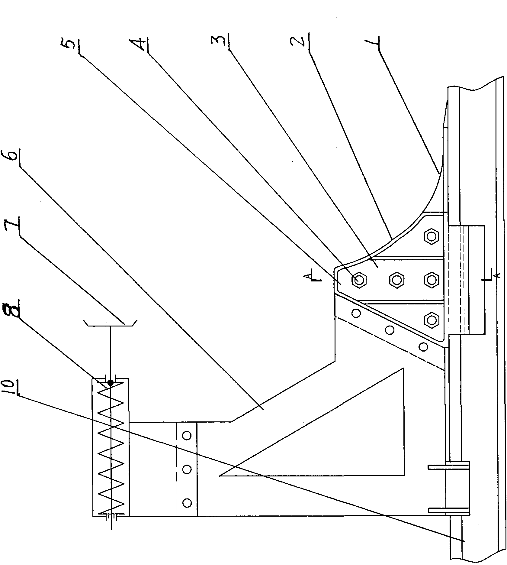 Bumper of track crane