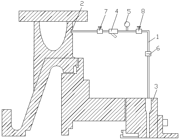 A centrifugal pump mechanical seal flushing device