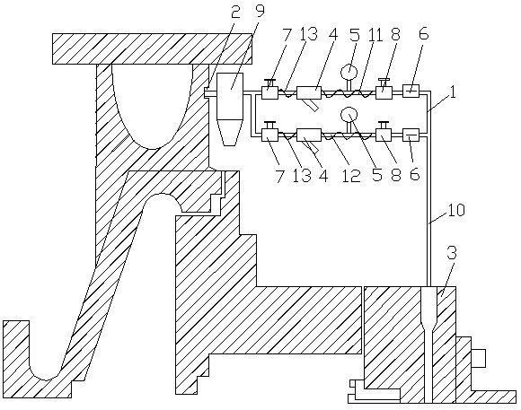 A centrifugal pump mechanical seal flushing device