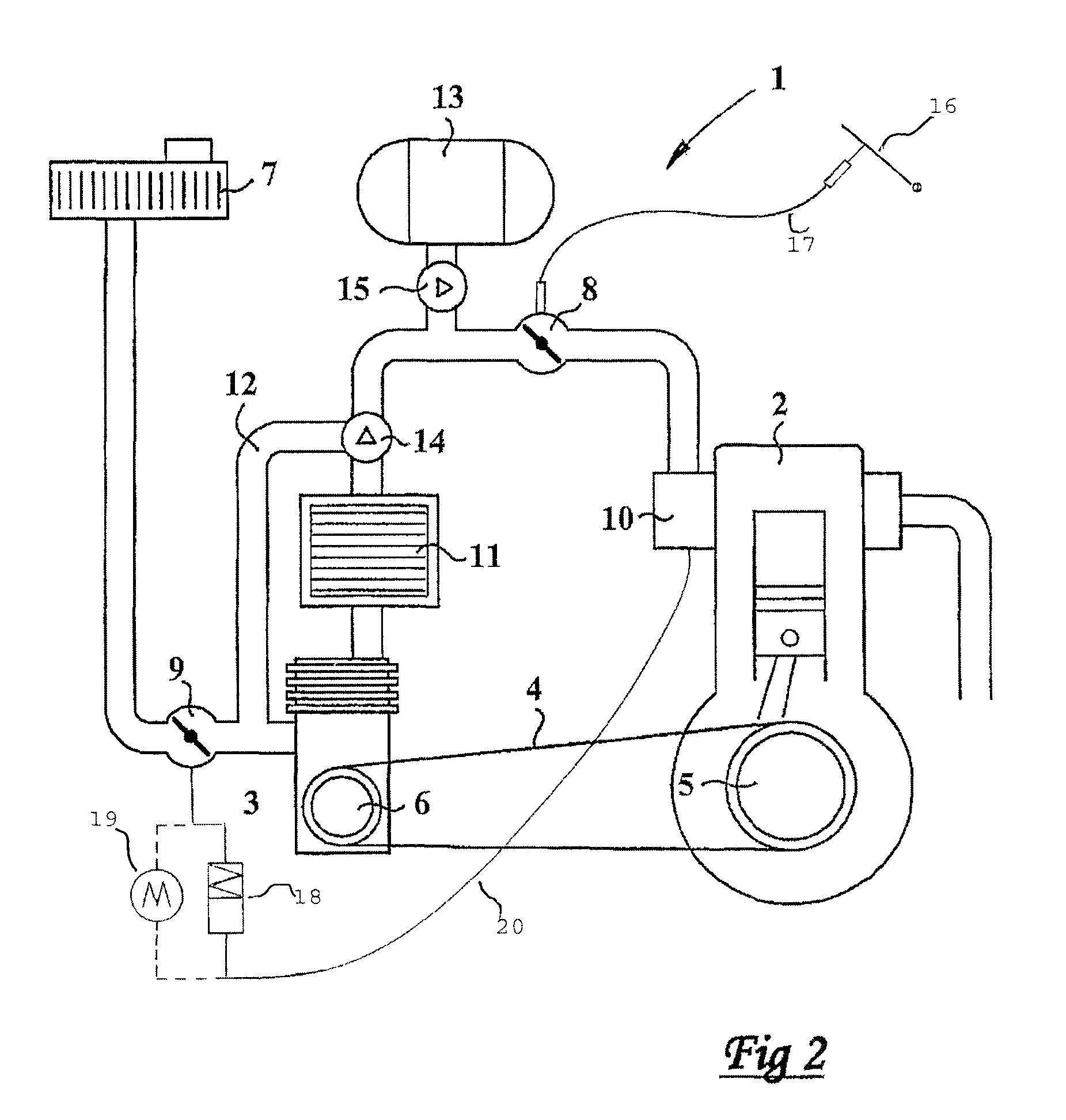 Combustion air supply arrangement