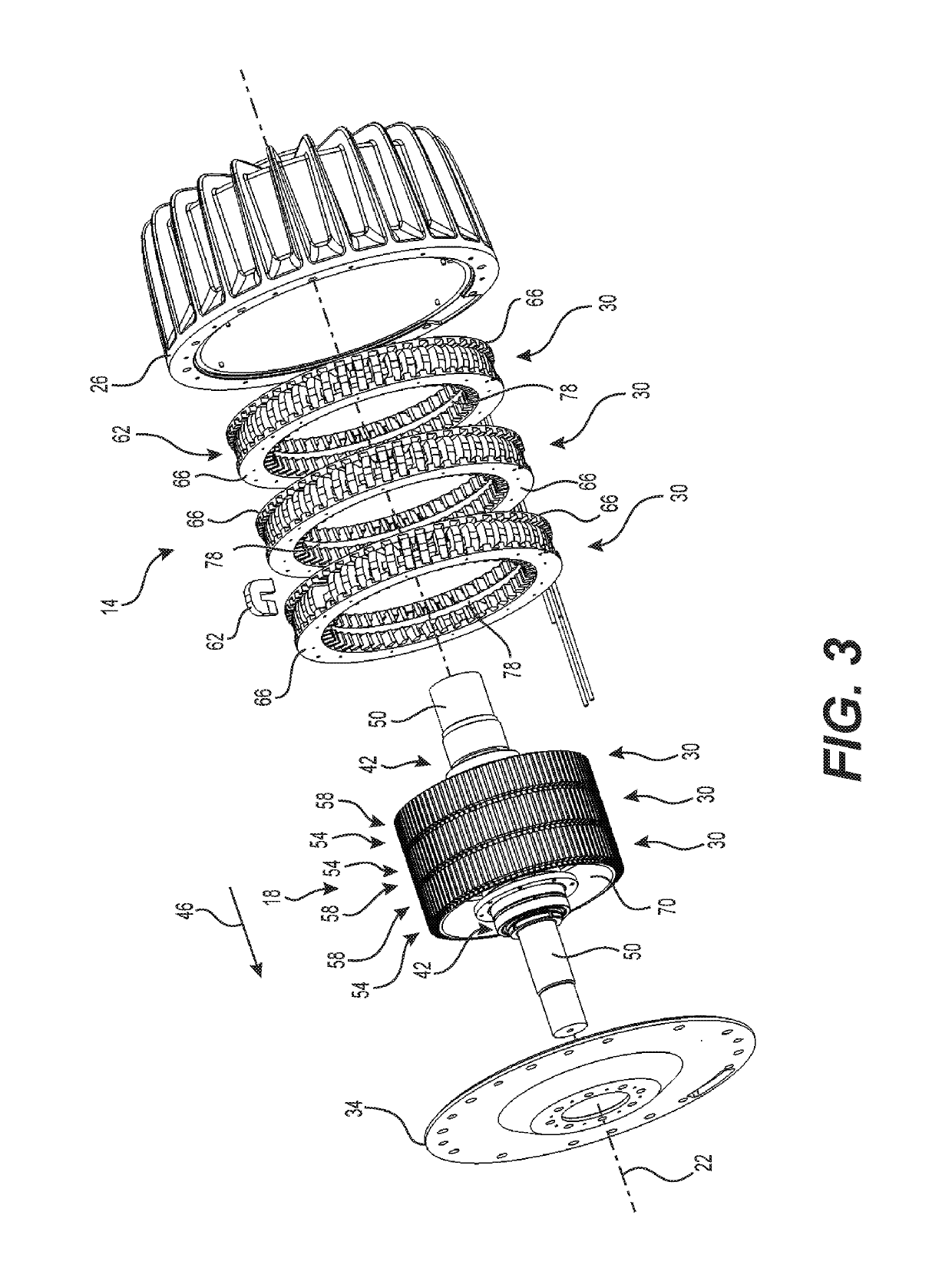 Core for transverse flux electrical machine