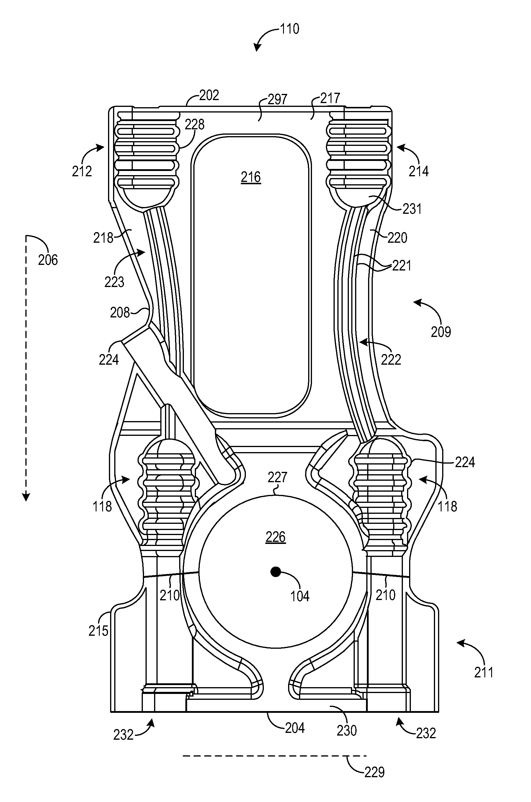 Cracked cap bulkhead insert