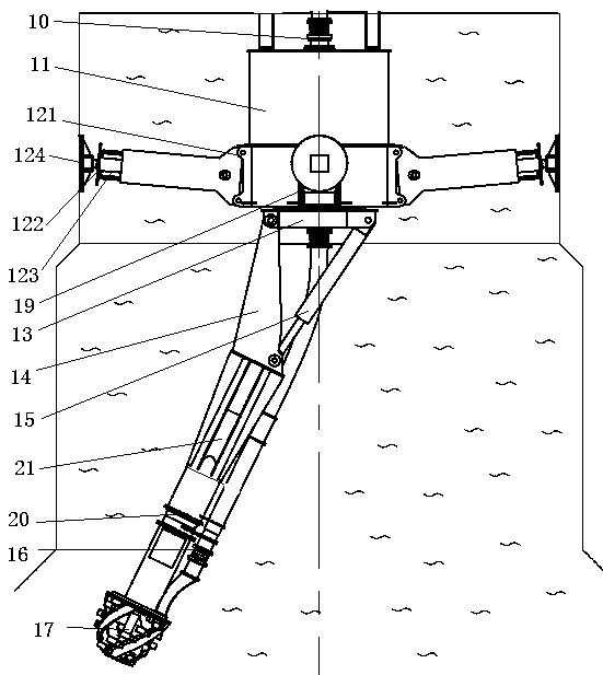 Underwater sinking well heading machine and construction method thereof