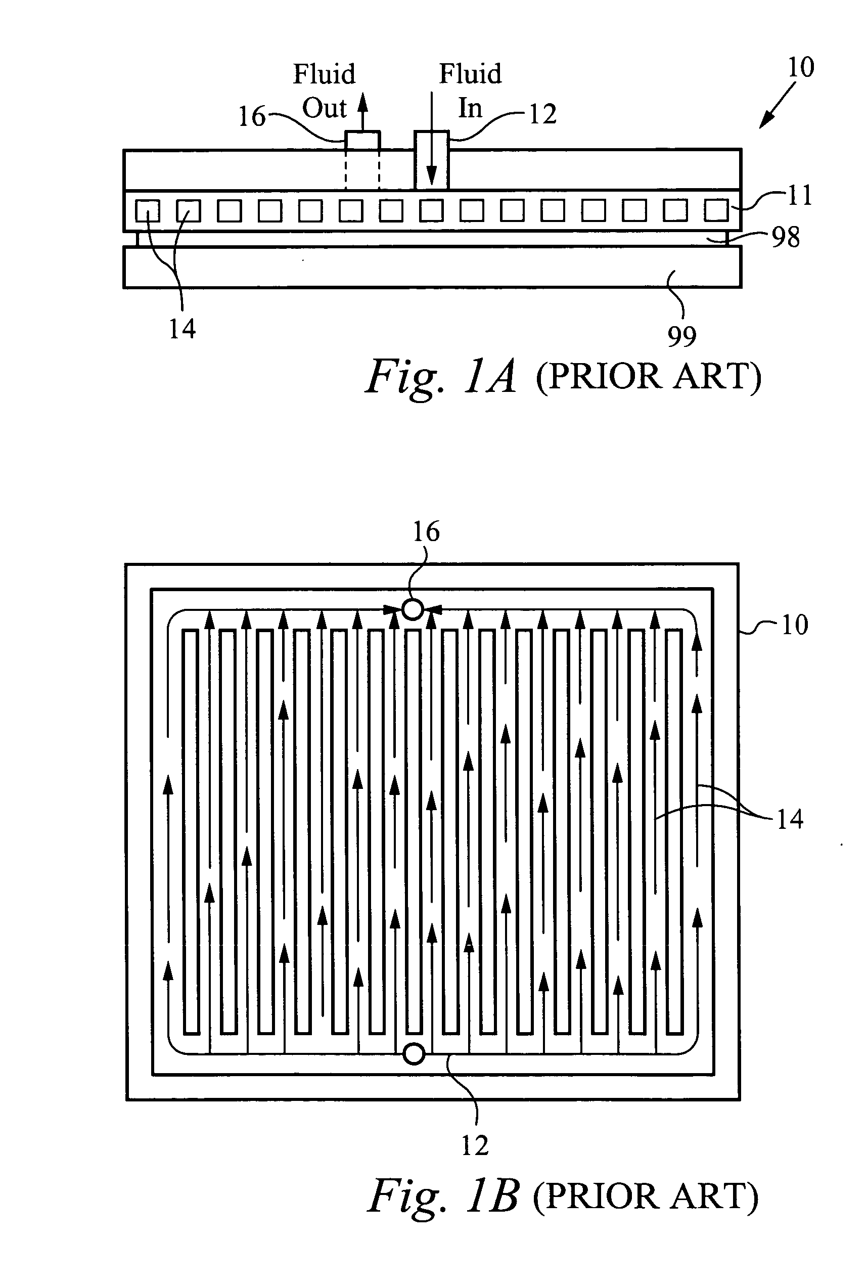 Method and apparatus for efficient vertical fluid delivery for cooling a heat producing device