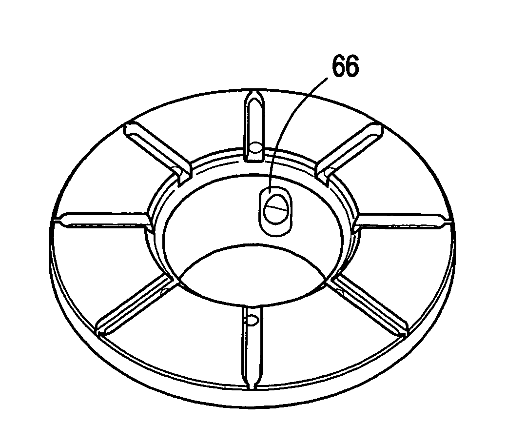 Bearing assembly with fluid circuit for delivery of lubricating fluid between bearing surfaces