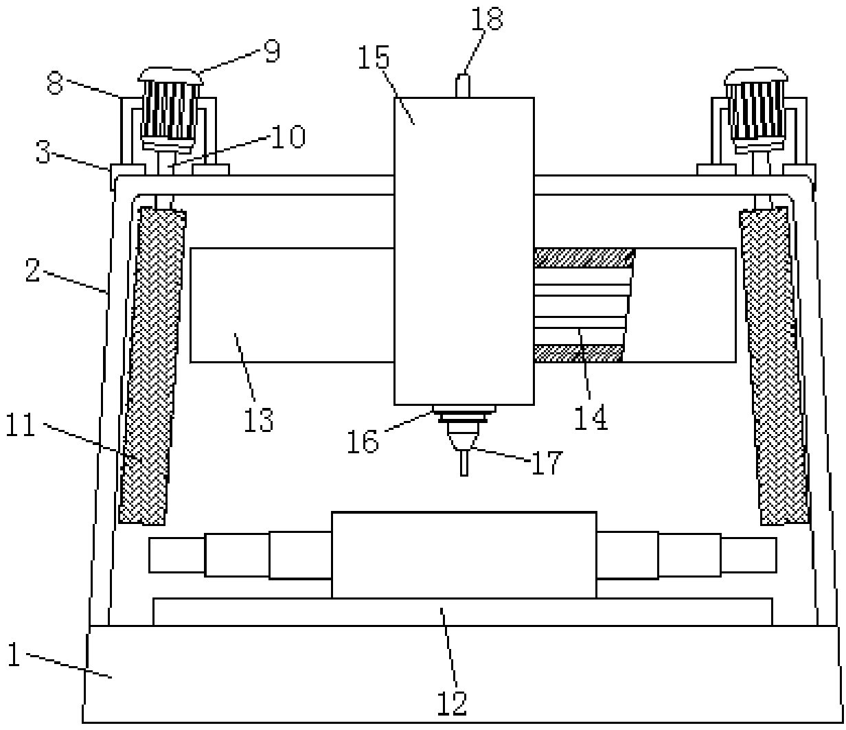 Five-axis linkage engraving and milling machine