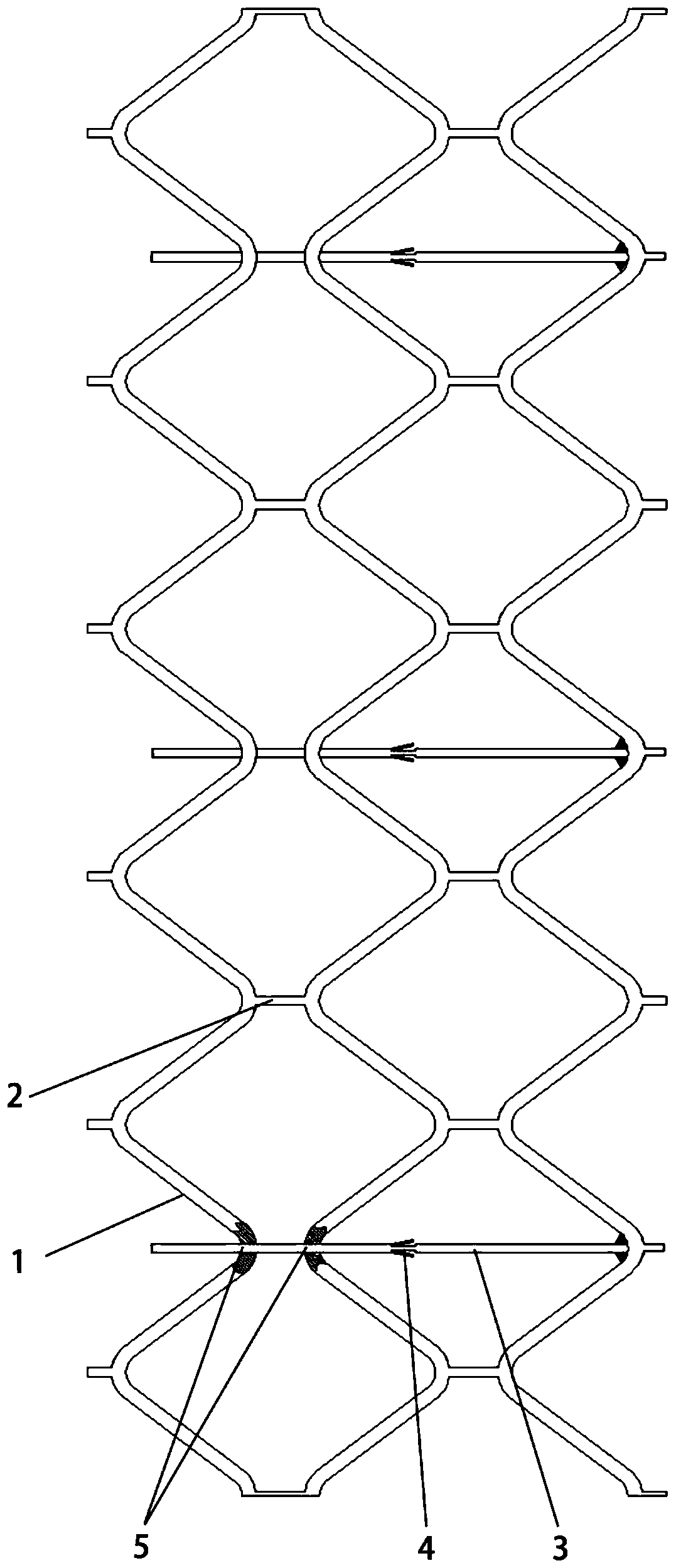 A Degradable Scaffold Structure with Low Axial Elongation