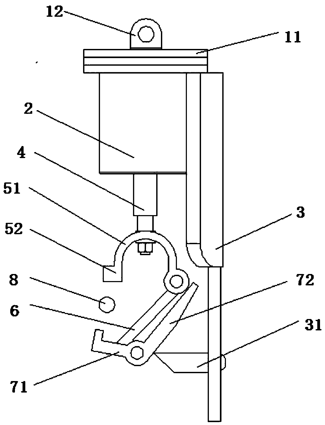 An adjustable distribution line abandonment protection pole device