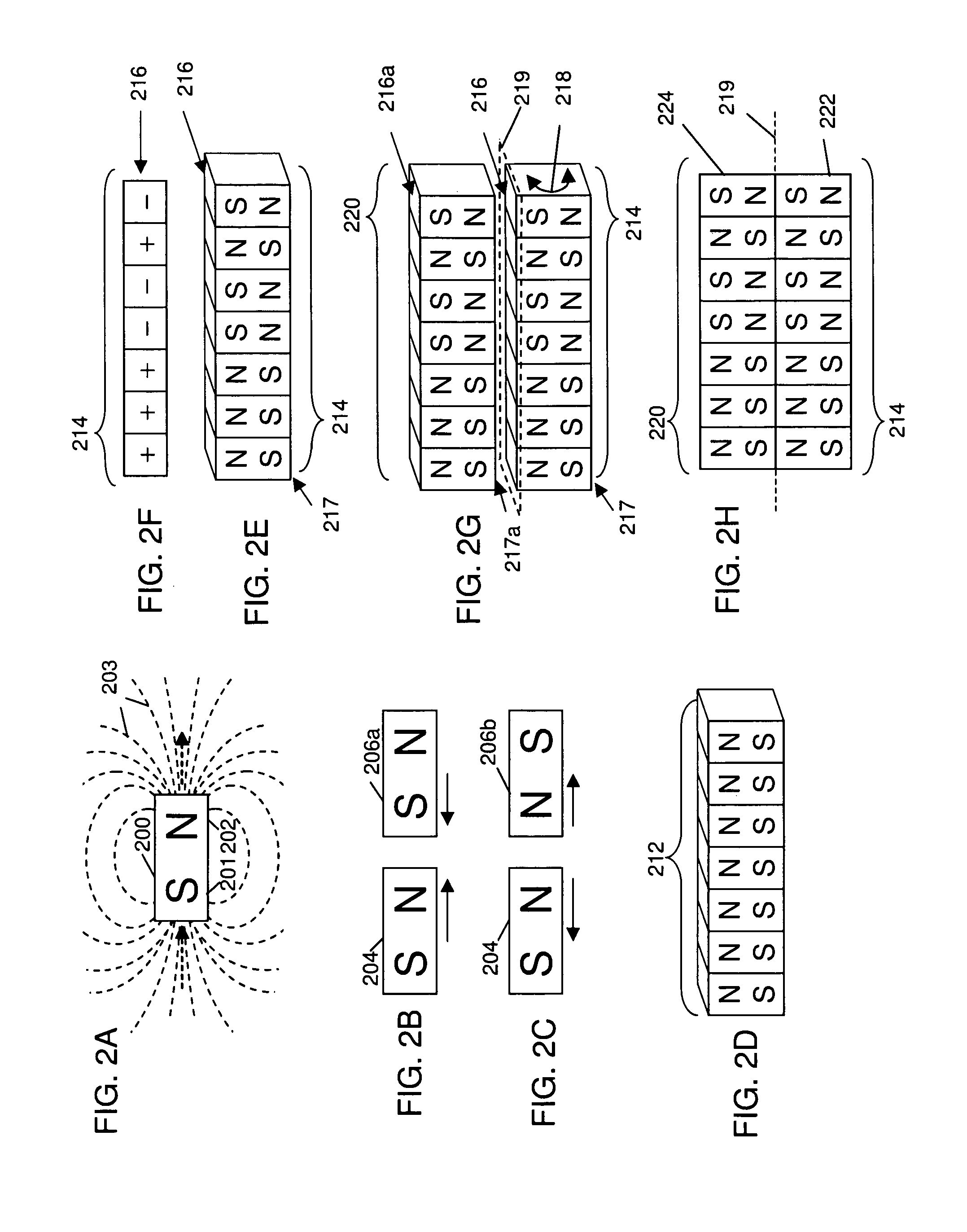 Magnetic force profile system using coded magnet structures