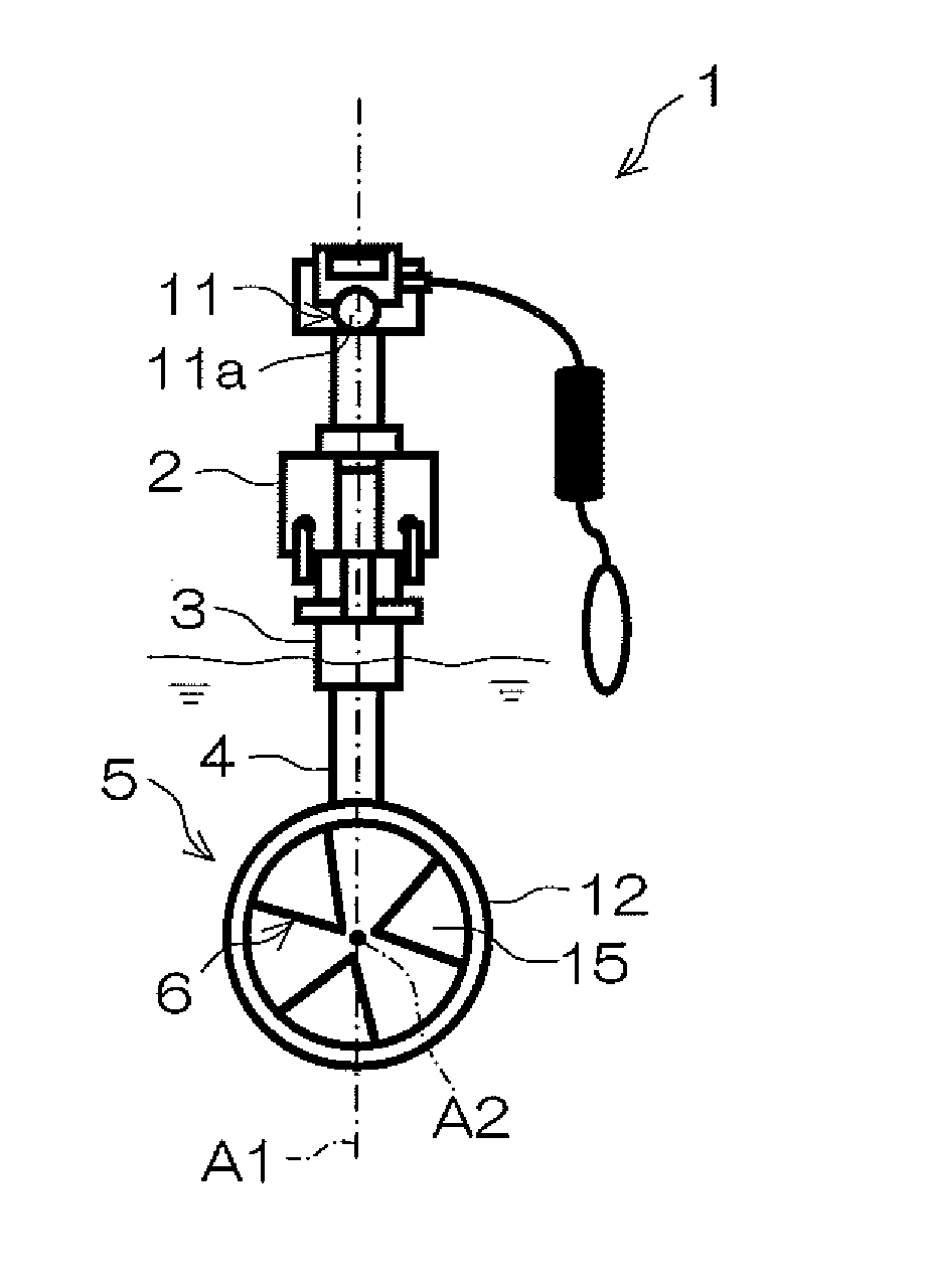 Marine vessel propulsion device