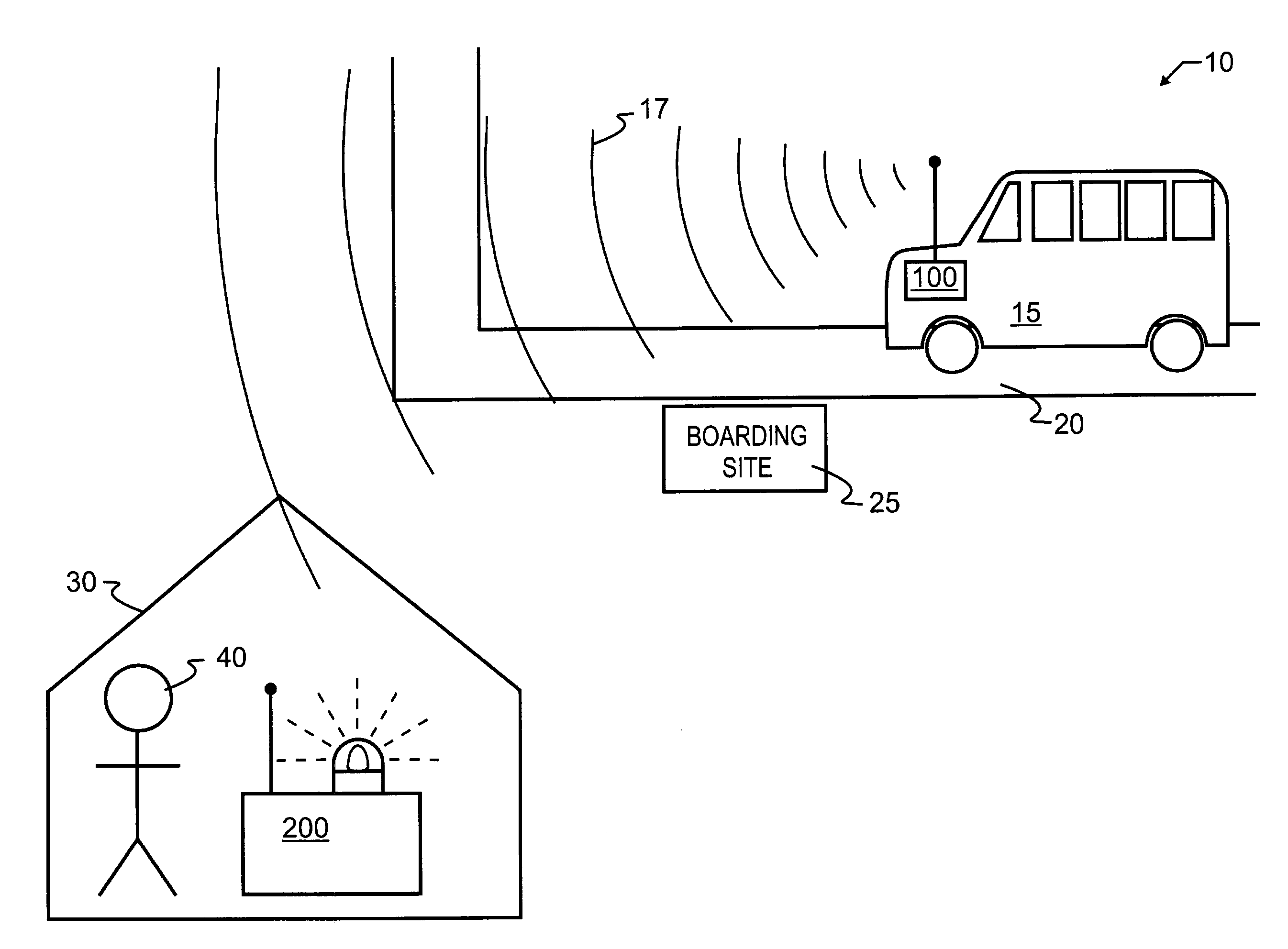 Transportation monitoring system for detecting the approach of a specific vehicle