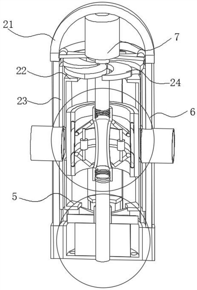 Water turbine cooling device