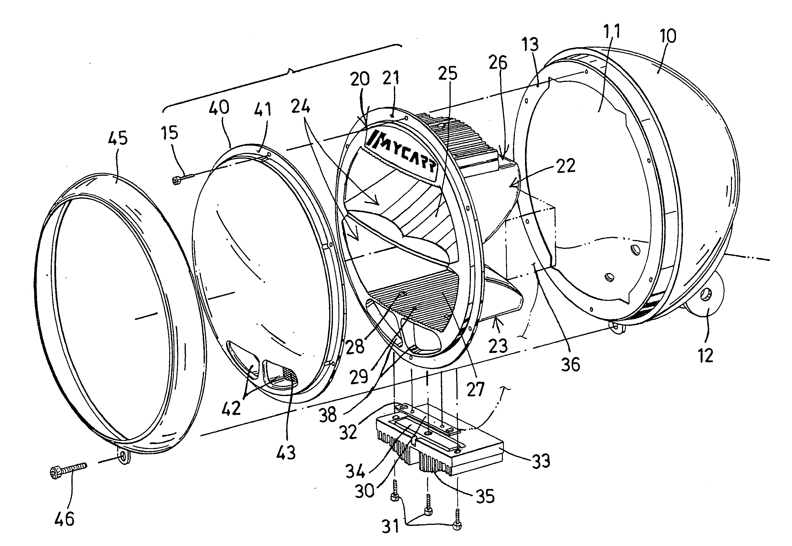 Vehicle head light device