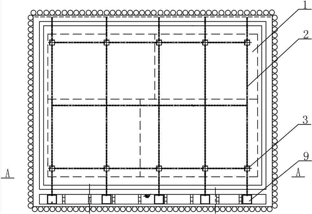 Pressure reduction and water drainage system under ultra-deep underground space structure bottom plate