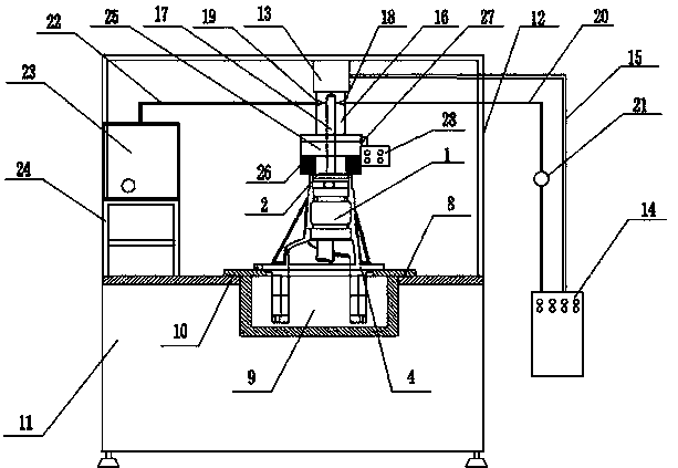 Device and method for detecting air tightness of casing of automobile reducer