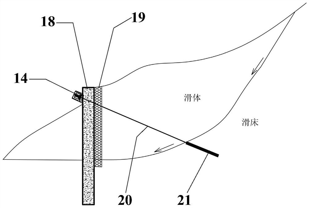 Energy dissipation and seismic mitigation type landslide pile-anchor supporting system suitable for strong earthquake area