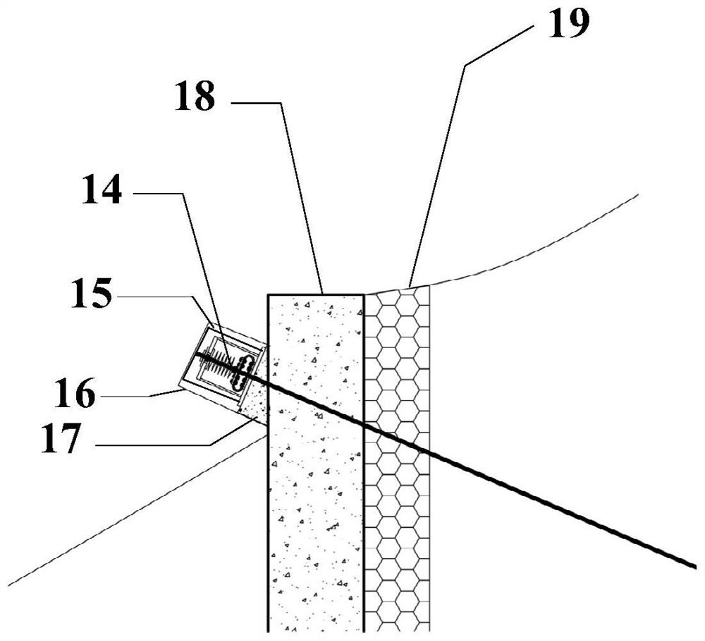 Energy dissipation and seismic mitigation type landslide pile-anchor supporting system suitable for strong earthquake area