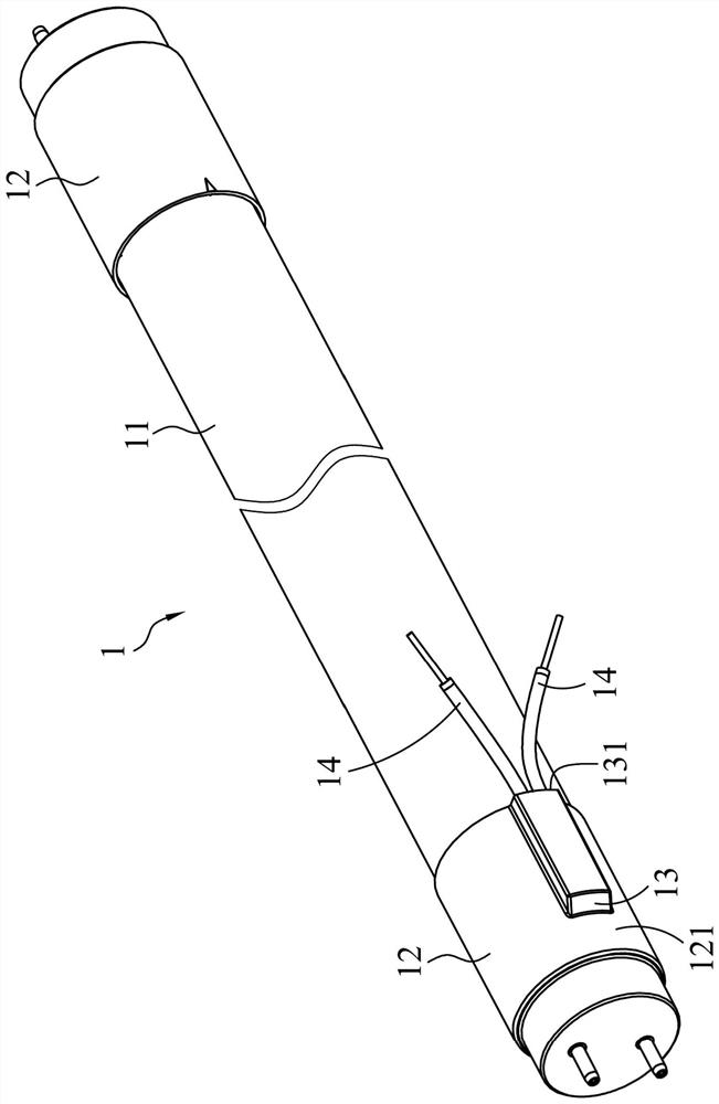 Lamp tube with wiring channel