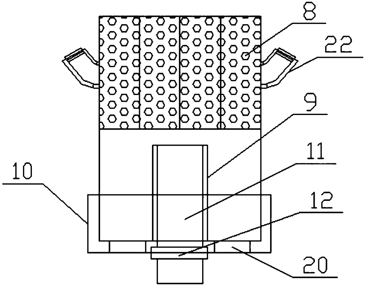 Paint baking device for automobile metal part production