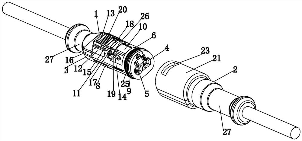 Novel waterproof connector for ABS wire harness