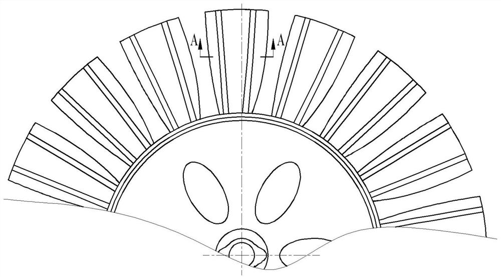 Anti-vibration milling method for ultrathin blade of integral impeller