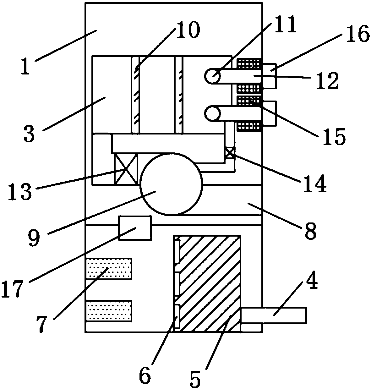 Disinfecting and ventilating device for detecting ambient air quality and purifying ambient air of ward in real time