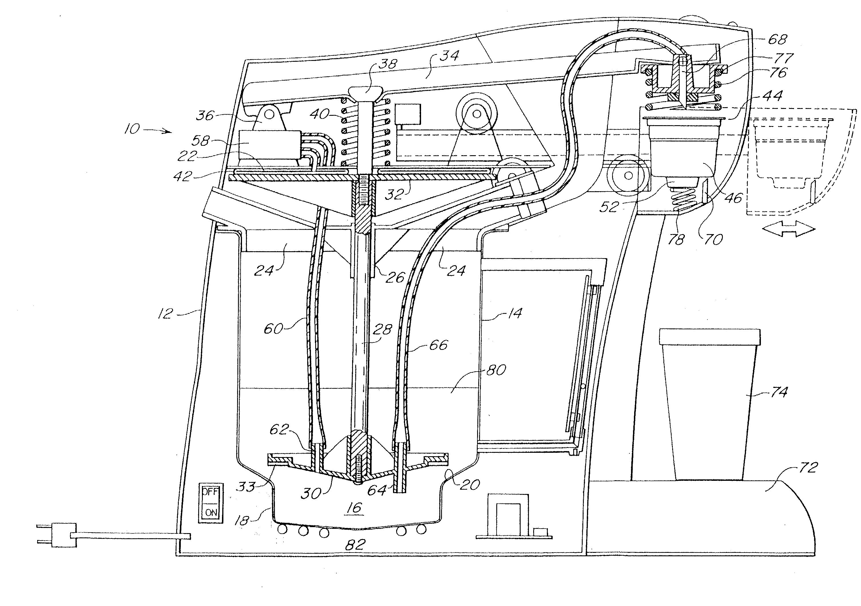 Two step puncturing and venting of single serve filter cartridge in a beverage brewer