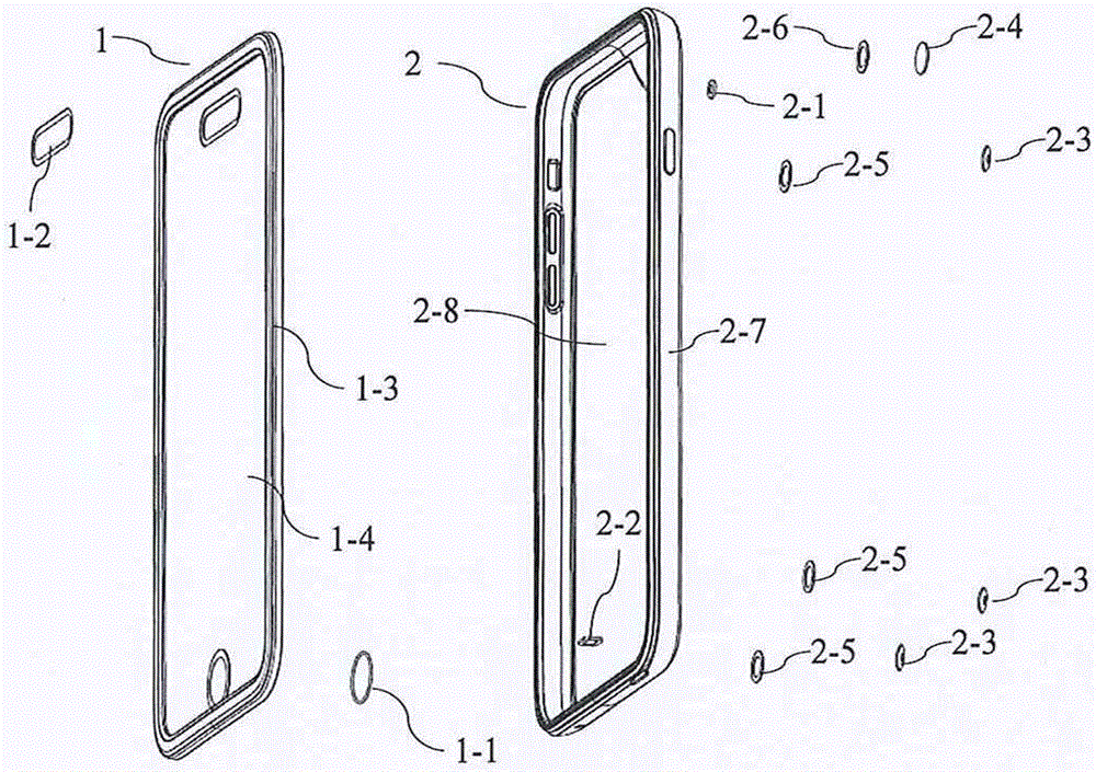 Seal structure of mobile phone protective shell